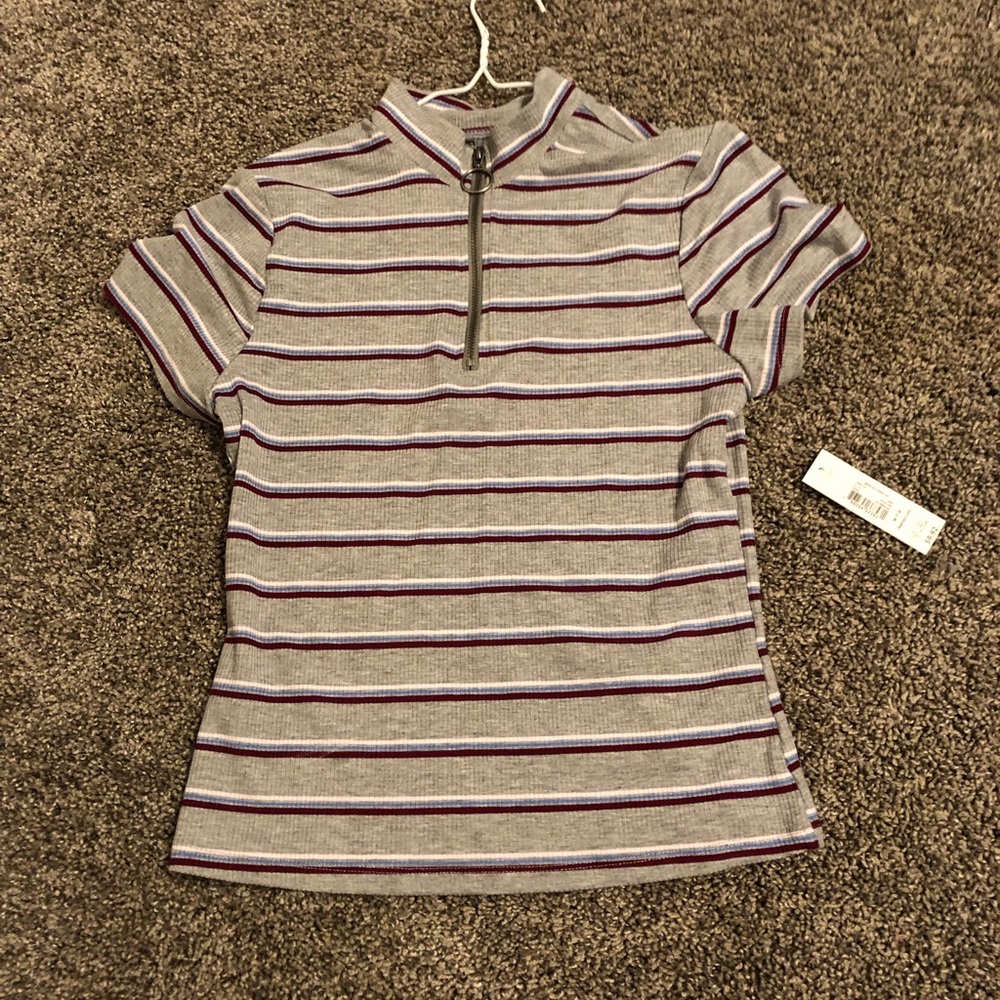 half zipped shirt